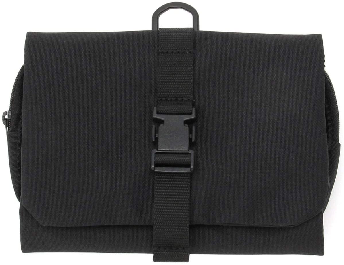 Muji Polyester Hanging Travel Case with Detachable Pouch, 12 cm Width x 18 cm Depth x 4.5 cm Height,