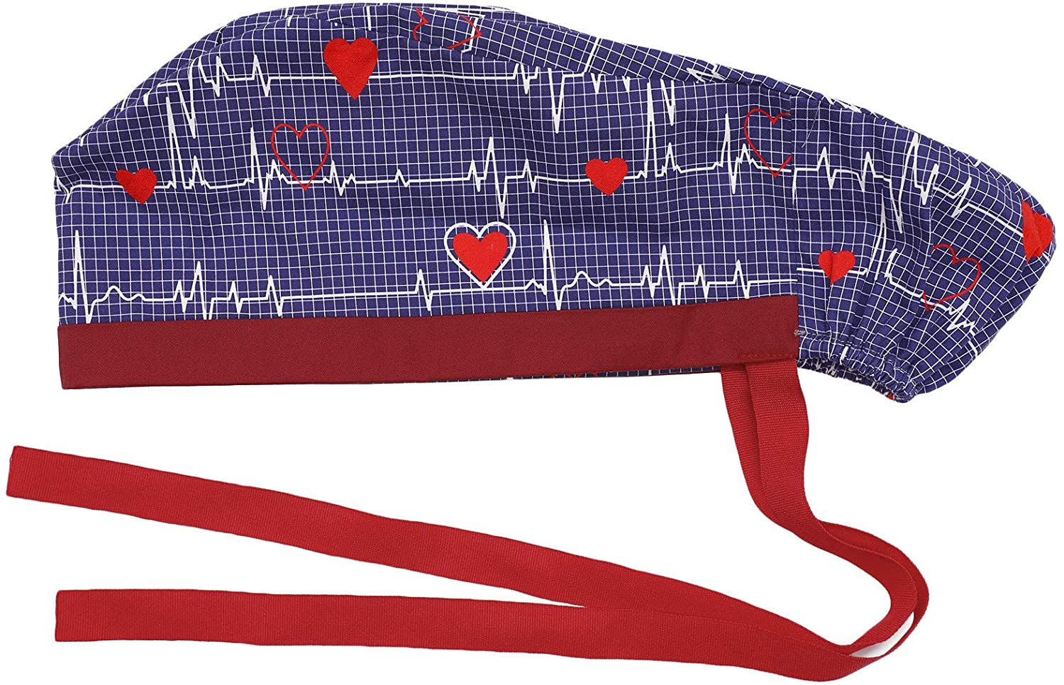 Working Cap with Buttons, Women Long Hair Work Hats, Adjustable Working Hat with Sweatband, Cotton P