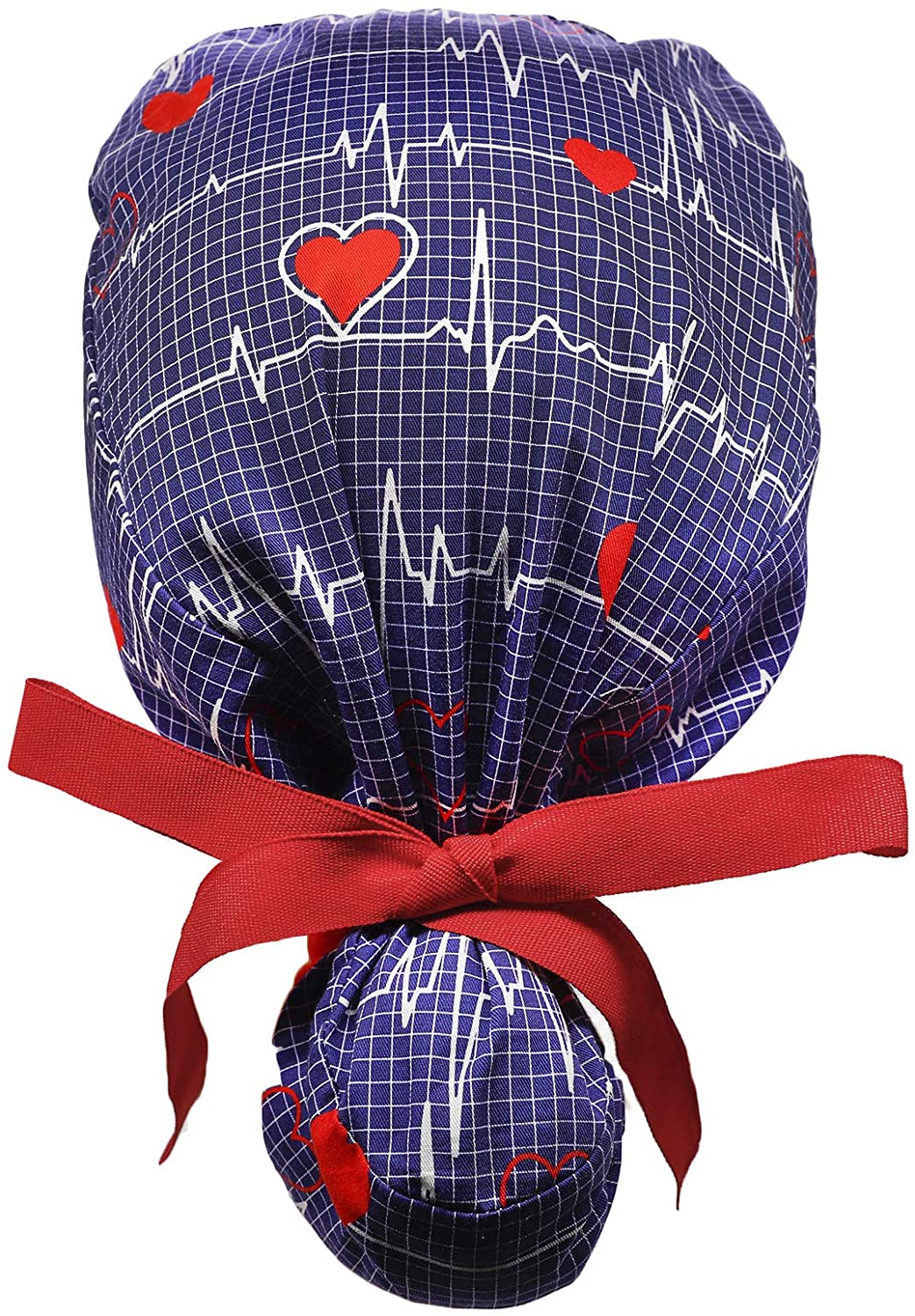 Working Cap with Buttons, Women Long Hair Work Hats, Adjustable Working Hat with Sweatband, Cotton P