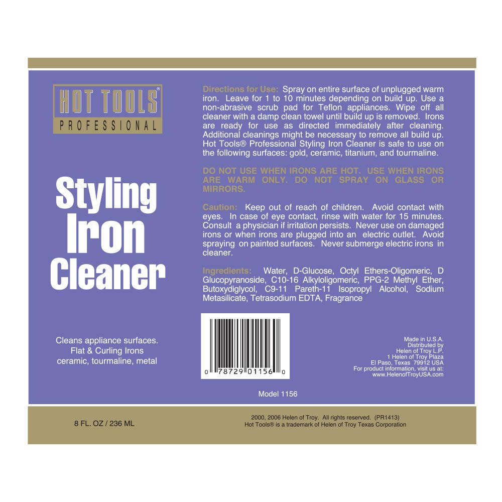 HOT TOOLS Styling Iron Cleaner, 8 Fl Oz