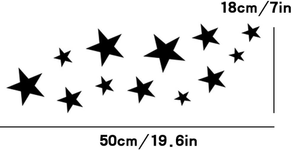 QJKai 12 Pieces Gym Mirror The Stars Stick on Mirrors for Decor Kid Baby Nursery Home Living Room Be
