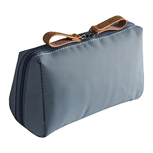 Waterproof Cosmetic Bags Morandi Zippered Toiletry Bag with Handle Strap Portable Clear Makeup Bag P