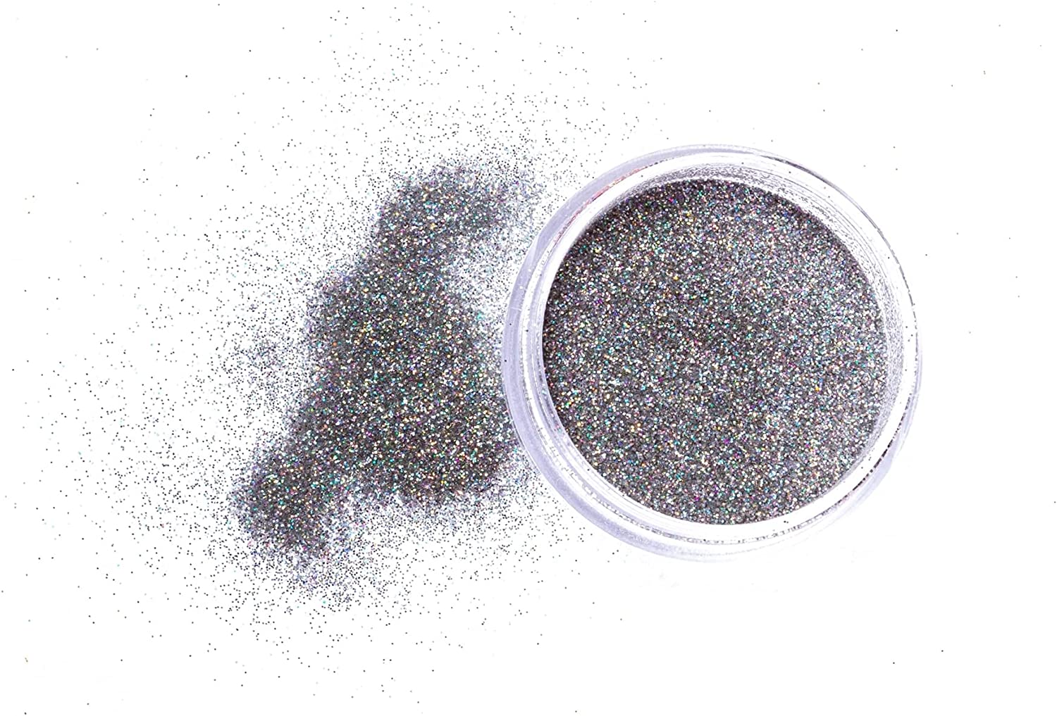 Slice of the Moon | Holographic Silver Glitter Powder, 0.35oz (10g) | for Professional or Personal U