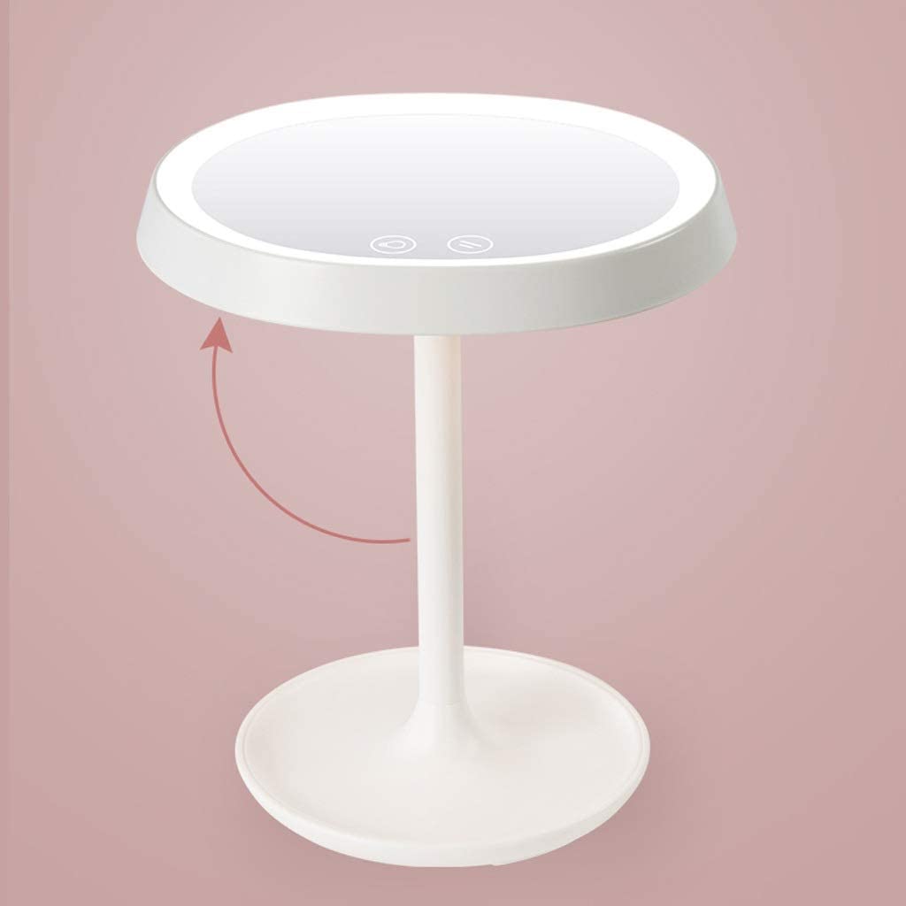 WANGXIAOLINjingzi Lighted Makeup Mirror,Swivel Cosmetic Mirror with 3X Magnification,Portable High D