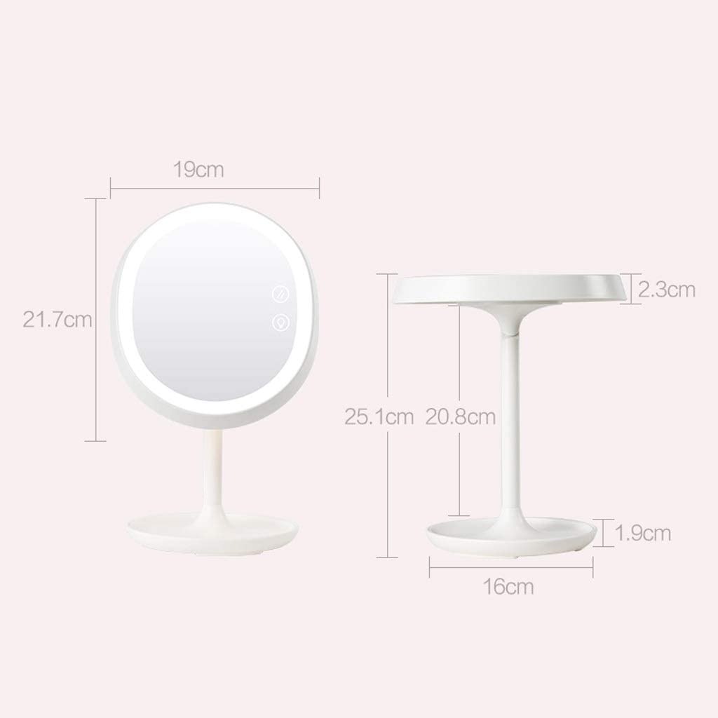 WANGXIAOLINjingzi Lighted Makeup Mirror,Swivel Cosmetic Mirror with 3X Magnification,Portable High D
