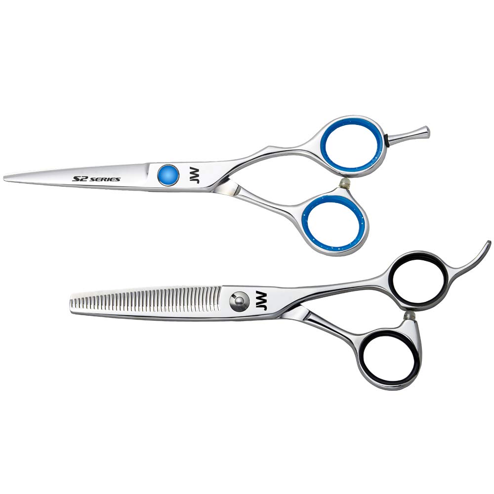 JW S2 Professional Hair Cutting Shear, TS40 Blender, Case Set (5.5)