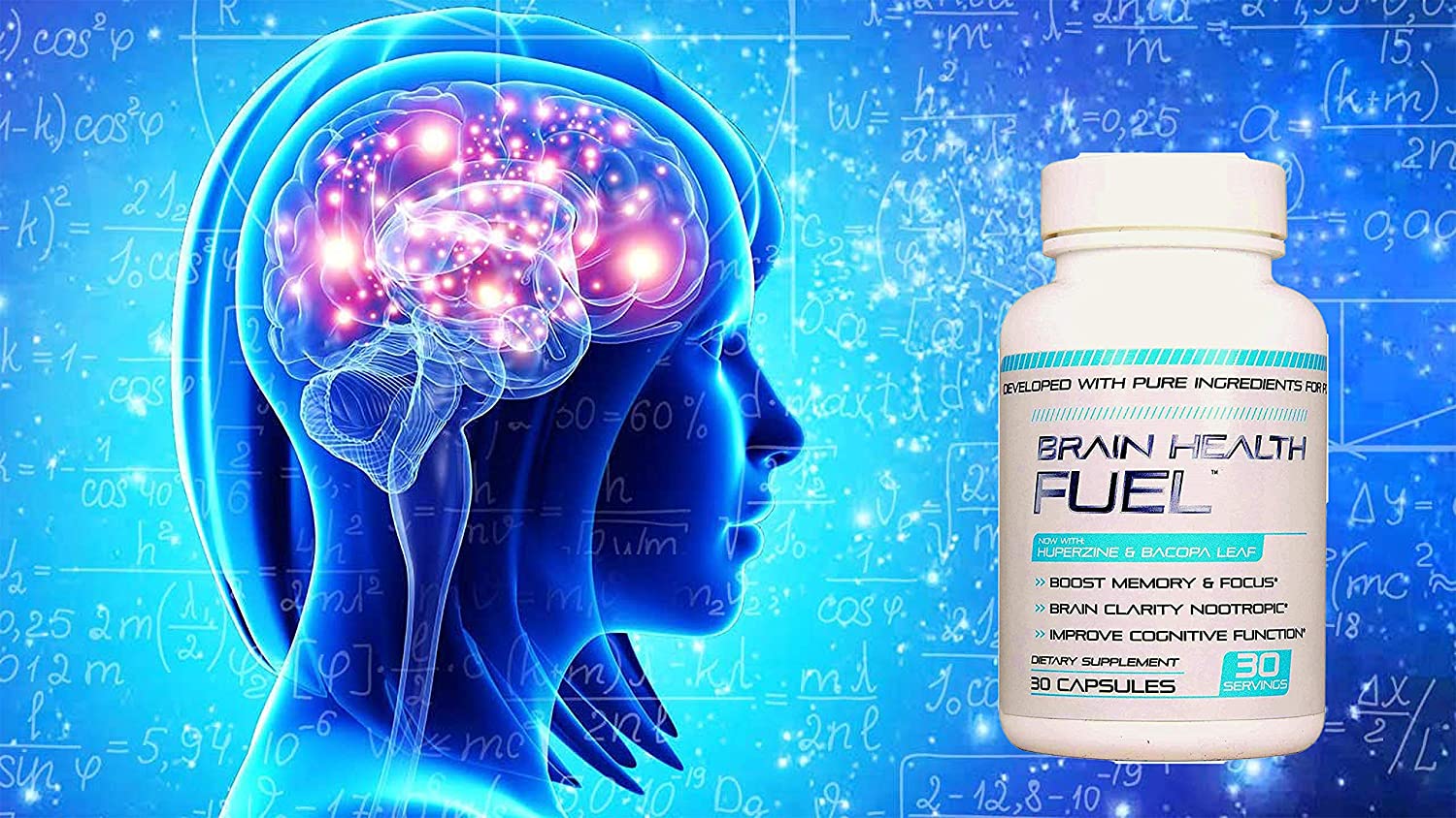 Brain Cognitive & Memory Supplement - Focus, Memory & Clarity - Mental Performance Nootropic Huperzi
