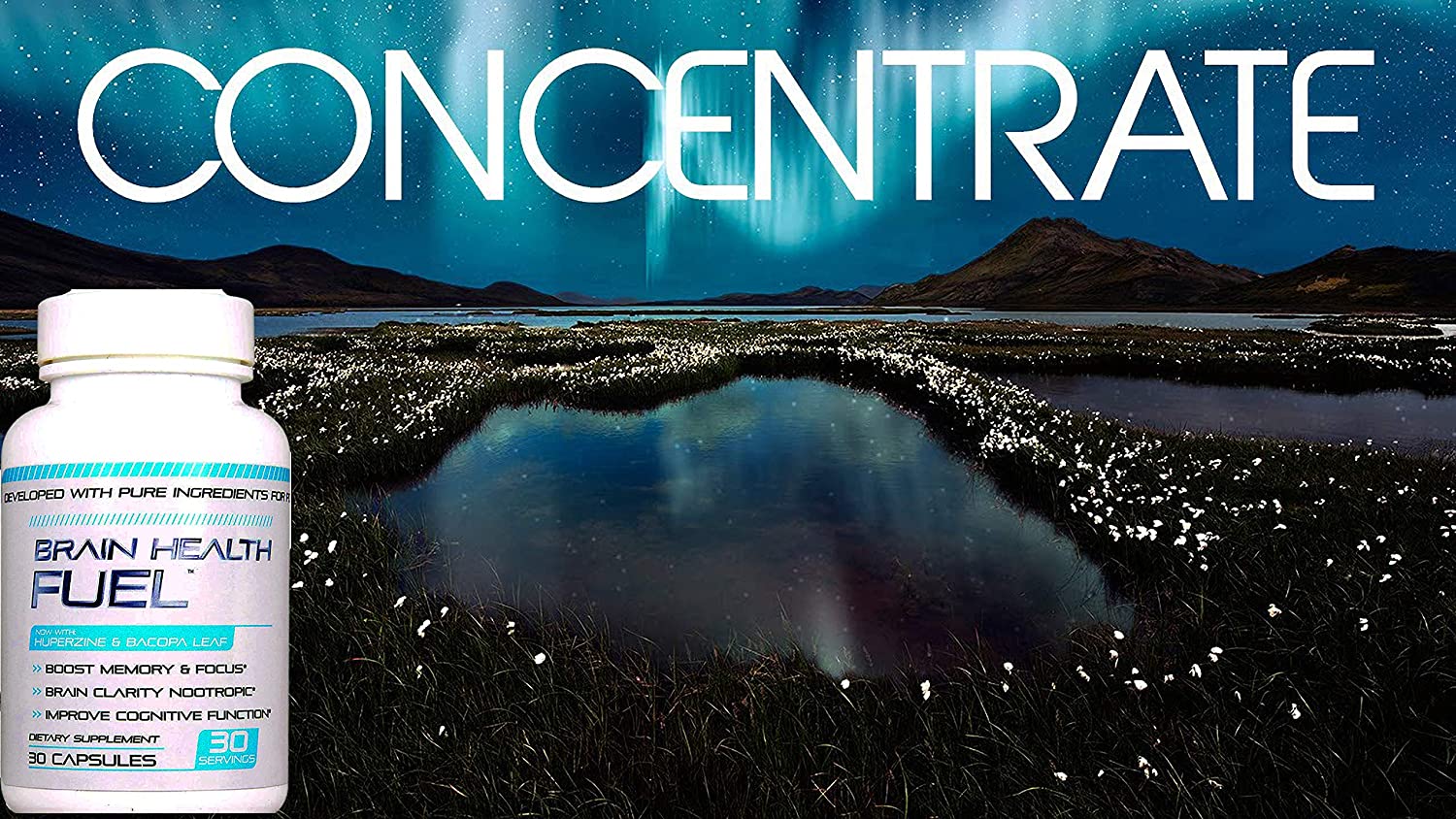 Brain Cognitive & Memory Supplement - Focus, Memory & Clarity - Mental Performance Nootropic Huperzi