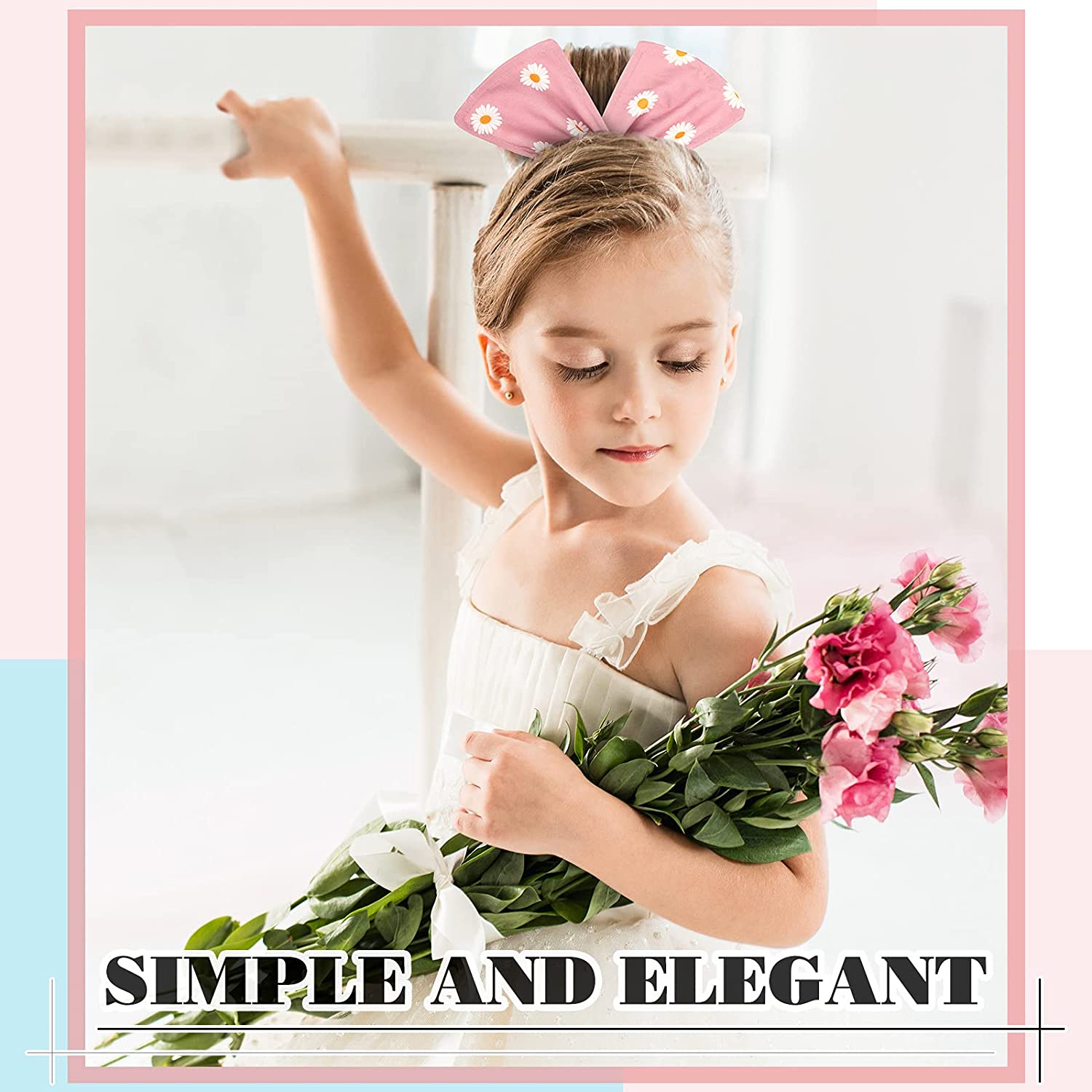 6 Pieces Bun Makers For Hair Daisy Deft Bun Floral Donut Makers French Hair Twist Bands Printed Magi