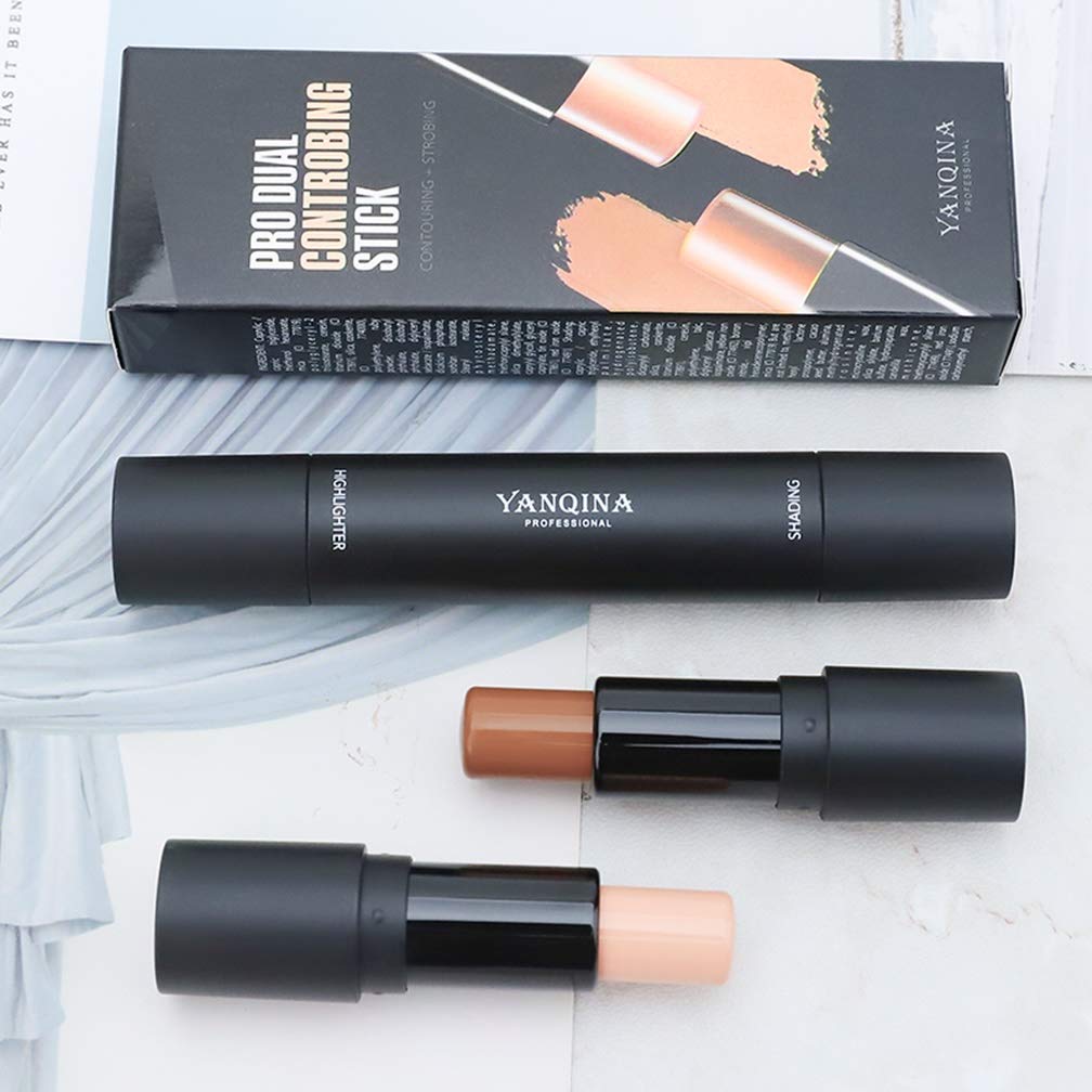 MEICOLY 6 Colors Highlight Contour Stick Double Head Facial Repair Bronzer Concealer 3D Wonder Stick
