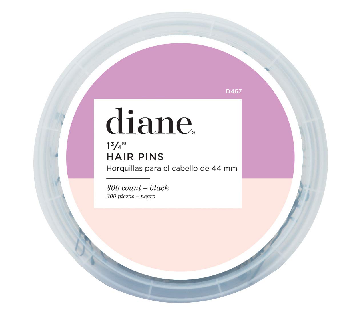 Diane 1.75 inch Hair Pins, Black, 300 Count
