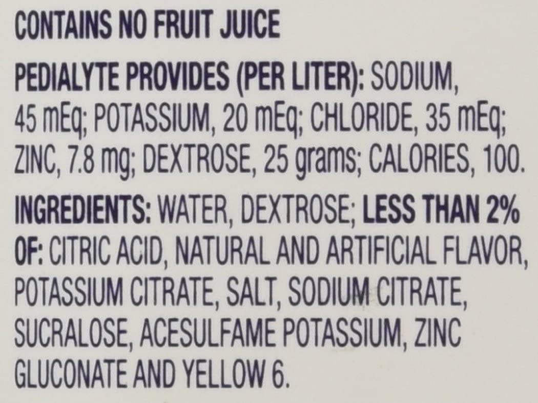 Pedialyte Oral Electrolyte Maintenance Solution, Fruit Flavor, 1 qt (1.8 fl oz) 1 lt
