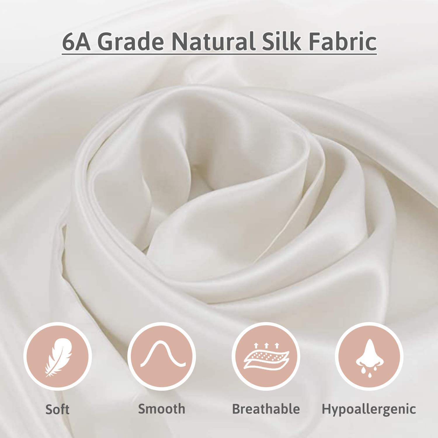 ATreebag 100% Mulberry Silk Pillowcase for Hair and Skin, Double Sided 19 Momme 600 Thread Count Pur