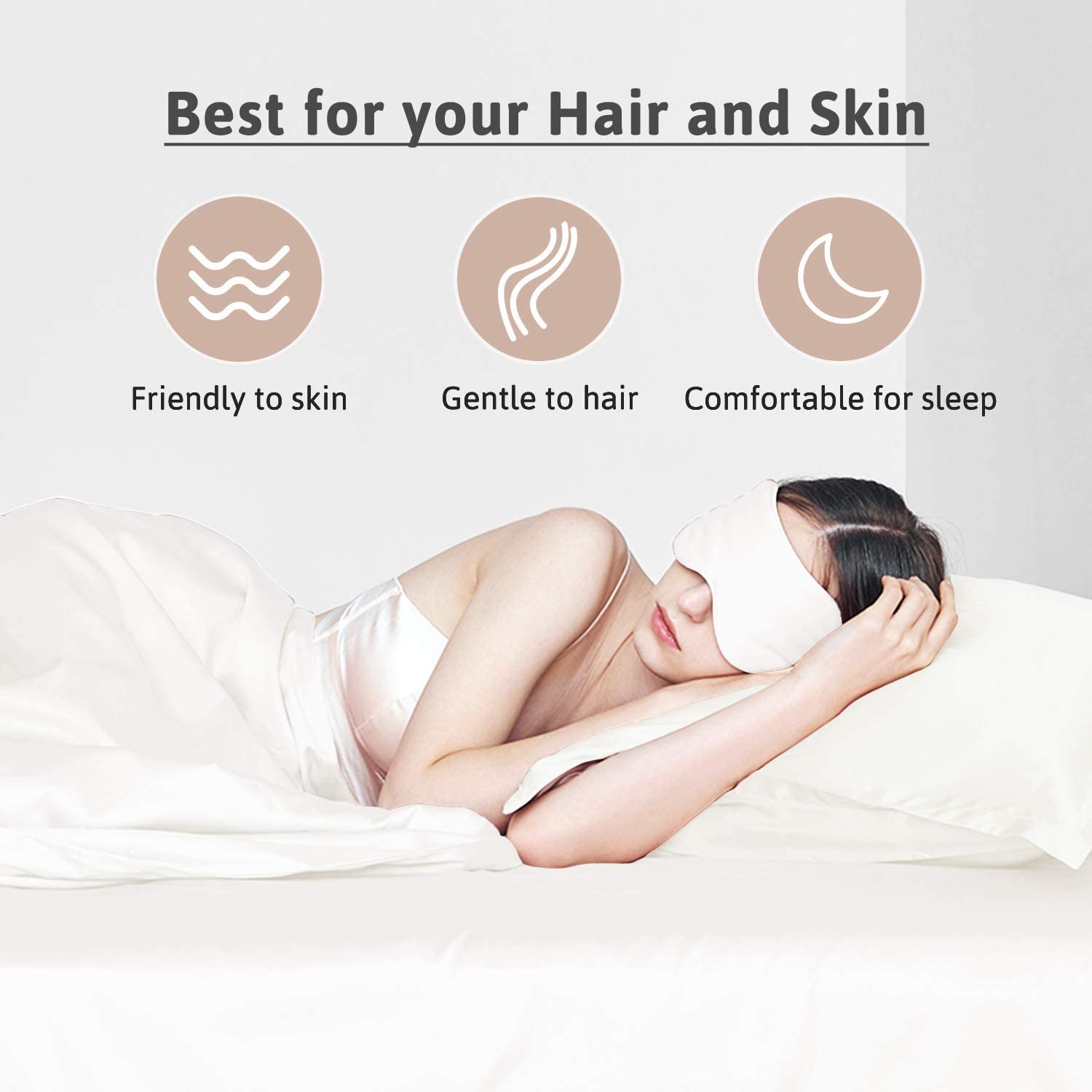 ATreebag 100% Mulberry Silk Pillowcase for Hair and Skin, Double Sided 19 Momme 600 Thread Count Pur