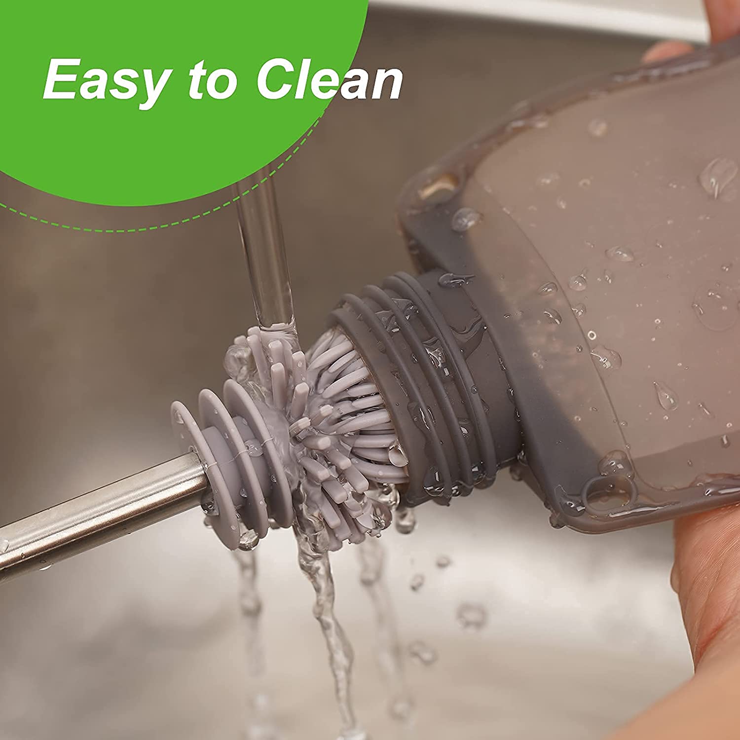 haakaa Reusable Silicone Breastmilk Storage Bag(9oz,10pk) with Scrub Cleaning Brush Set|Breastmilk F