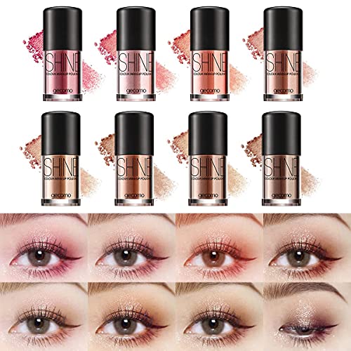 Eyeshadow Lipstick Blush Nail Eyebrow Glitter, Matte Shimmer Metallic Highlight Powder, Delicate Lon