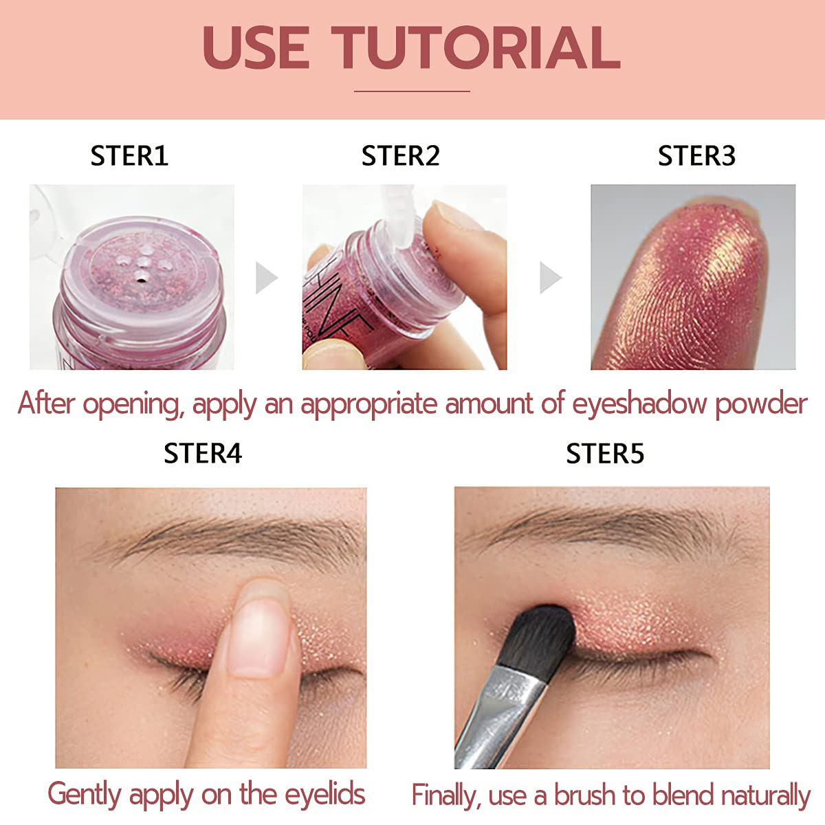 Eyeshadow Lipstick Blush Nail Eyebrow Glitter, Matte Shimmer Metallic Highlight Powder, Delicate Lon