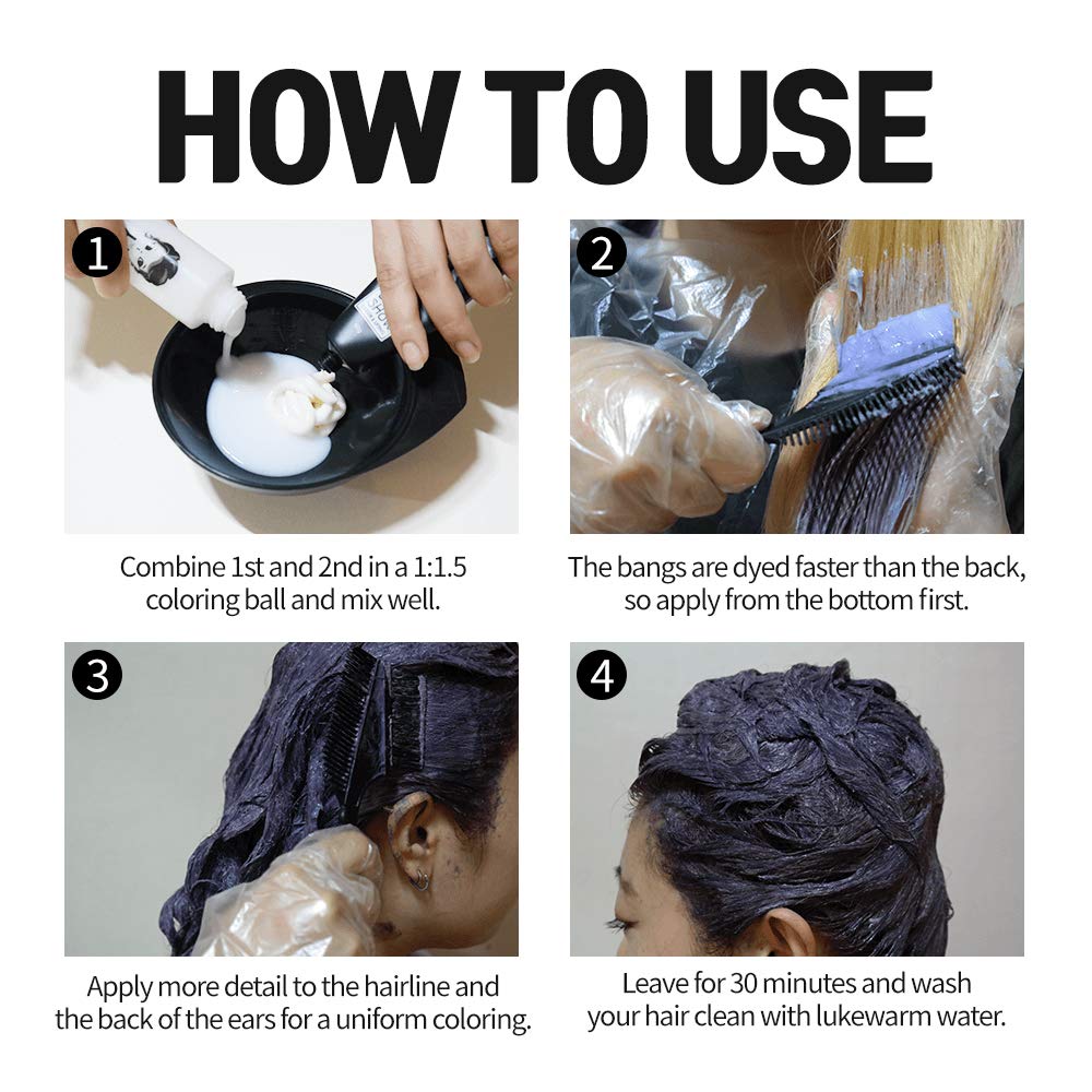 MASIL Dual Show Color & Lifting Semi-Permanent Hair Color Dye Kit 5.3oz 3 PACKS (Pink Ash)