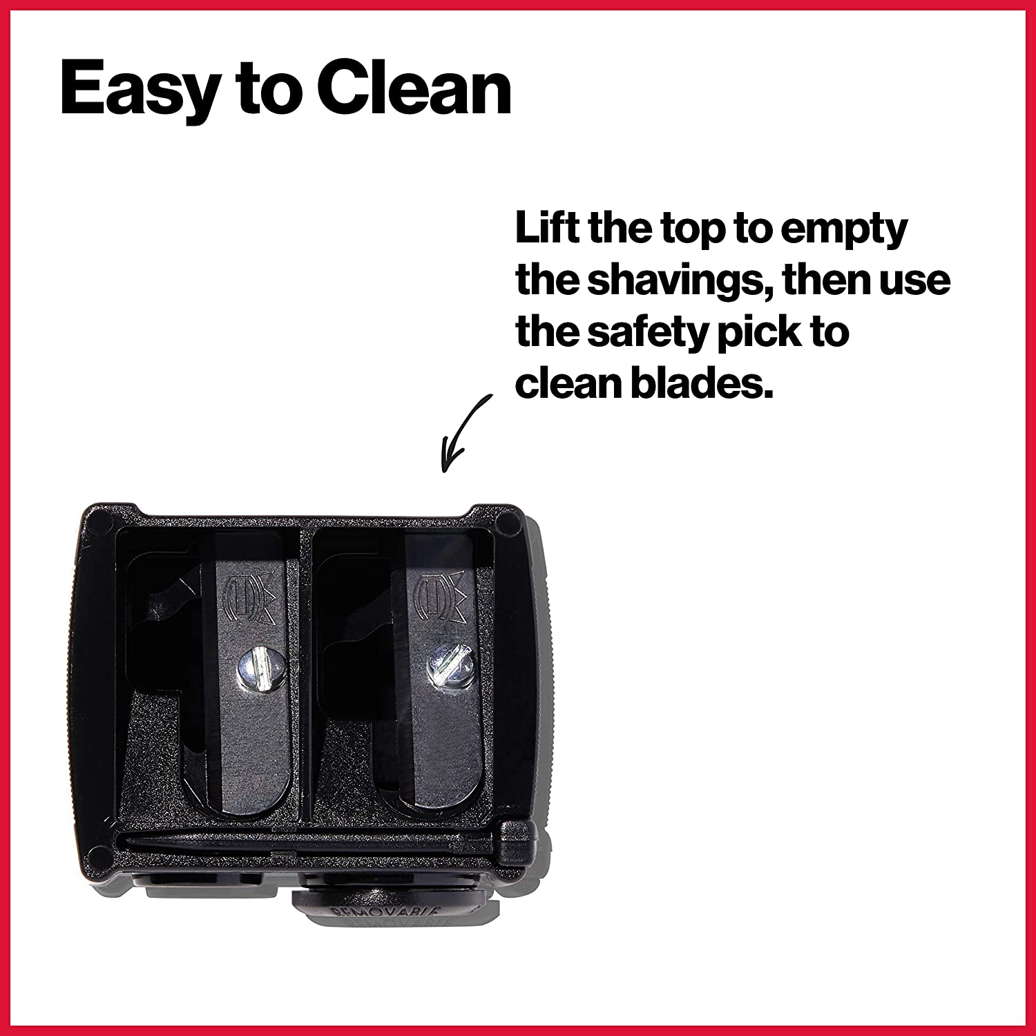 REVLON Universal Points Sharpener for All Wooden & Plastic Pencil Sizes, Dual Pencil Sharpener