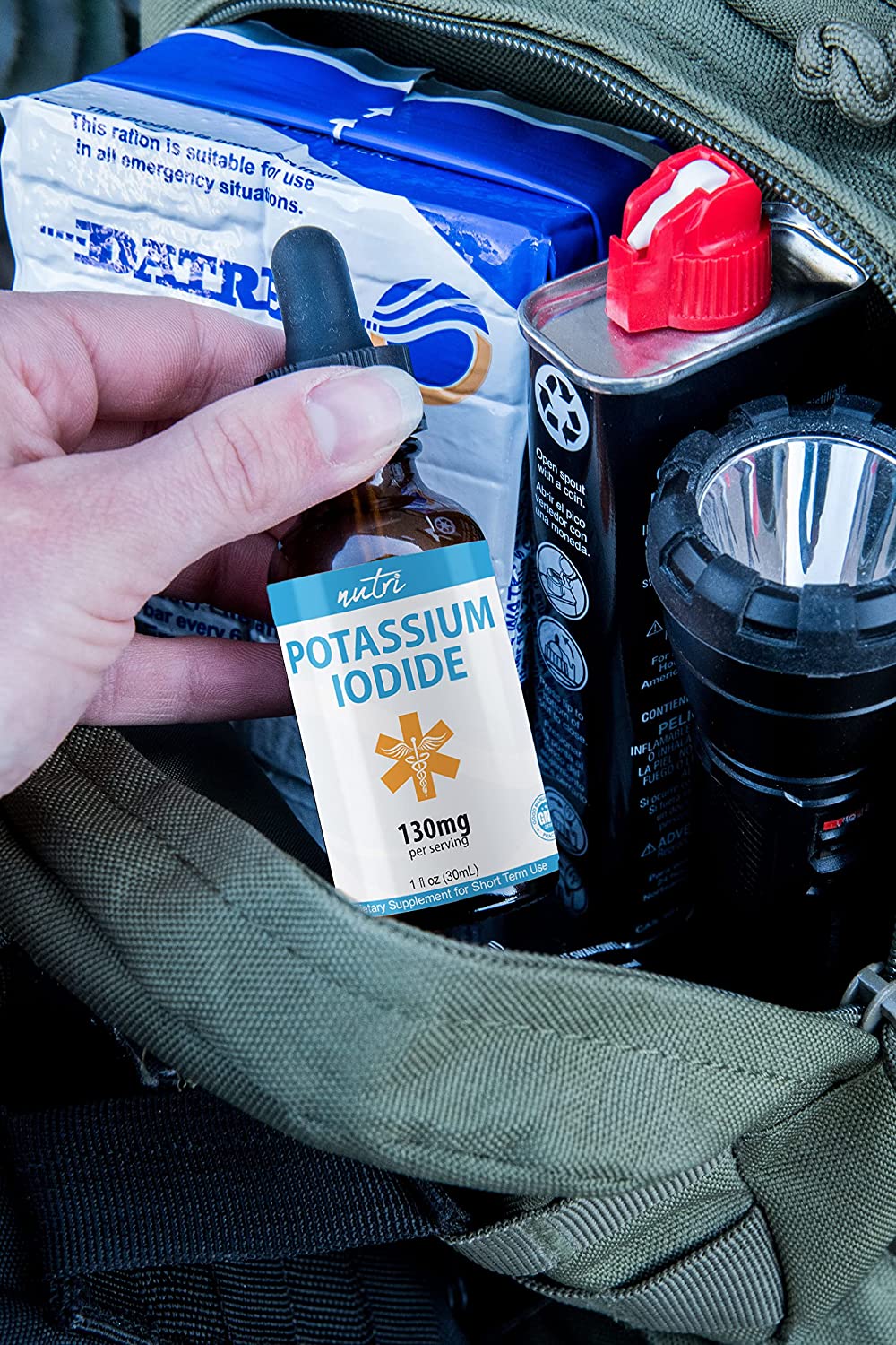 Nutri Potassium Iodide Liquid Drops 130 mg - Alternative to Potassium Iodide Pills - Thyroid Protect