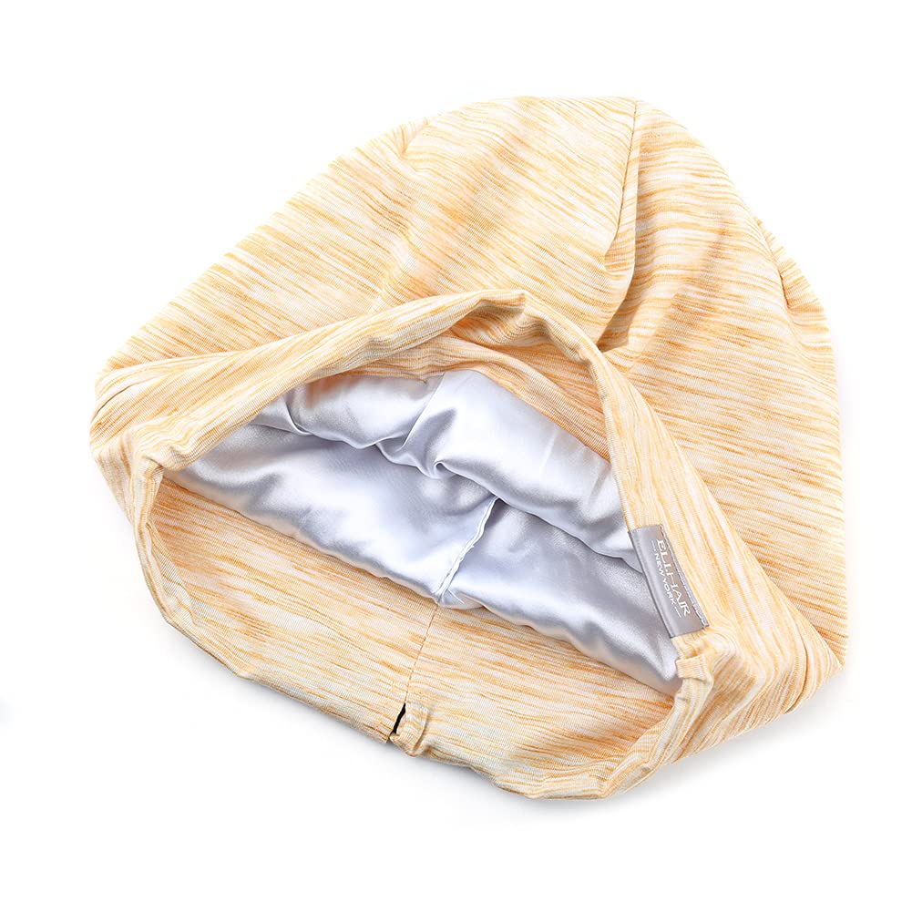 ELIHAIR Beanie Sleep Hats Bonnet for Night Sleeping Cap Silky Lined Satin Bonnet with Adjustable Ela