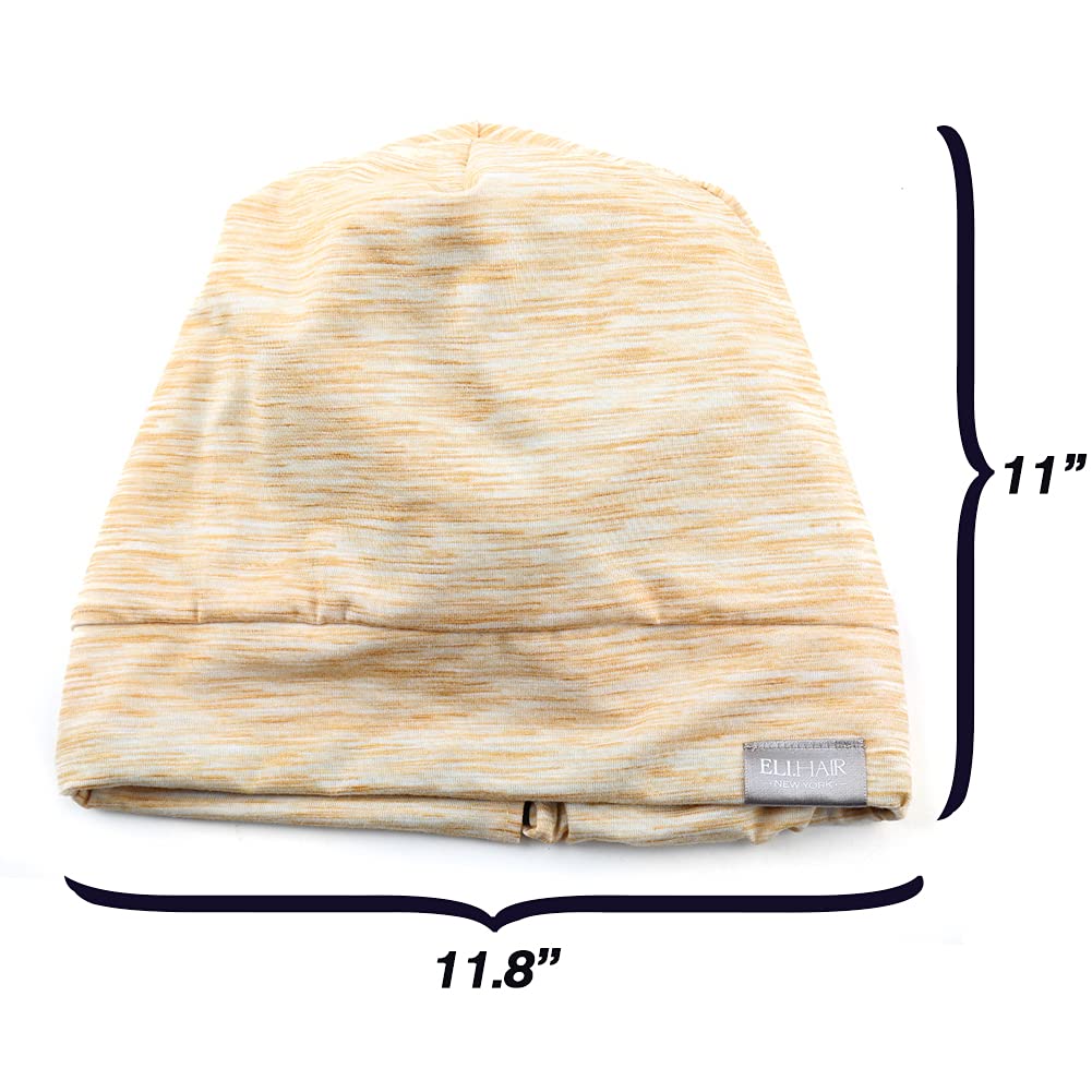ELIHAIR Beanie Sleep Hats Bonnet for Night Sleeping Cap Silky Lined Satin Bonnet with Adjustable Ela