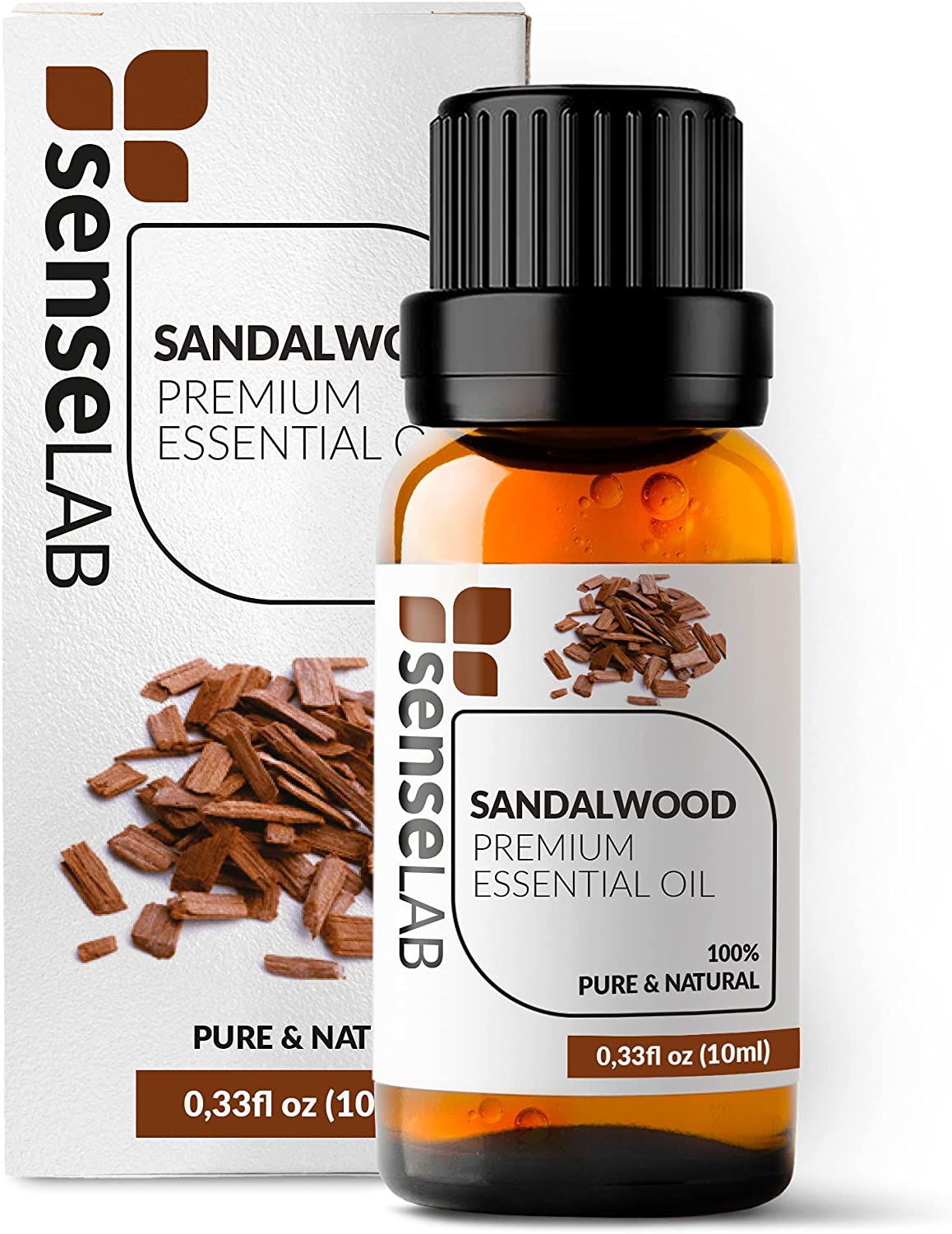 SenseLAB Sandalwood Essential Oil - Made in India - 100 % Pure Extract Sandalwood Oil Therapeutic Gr
