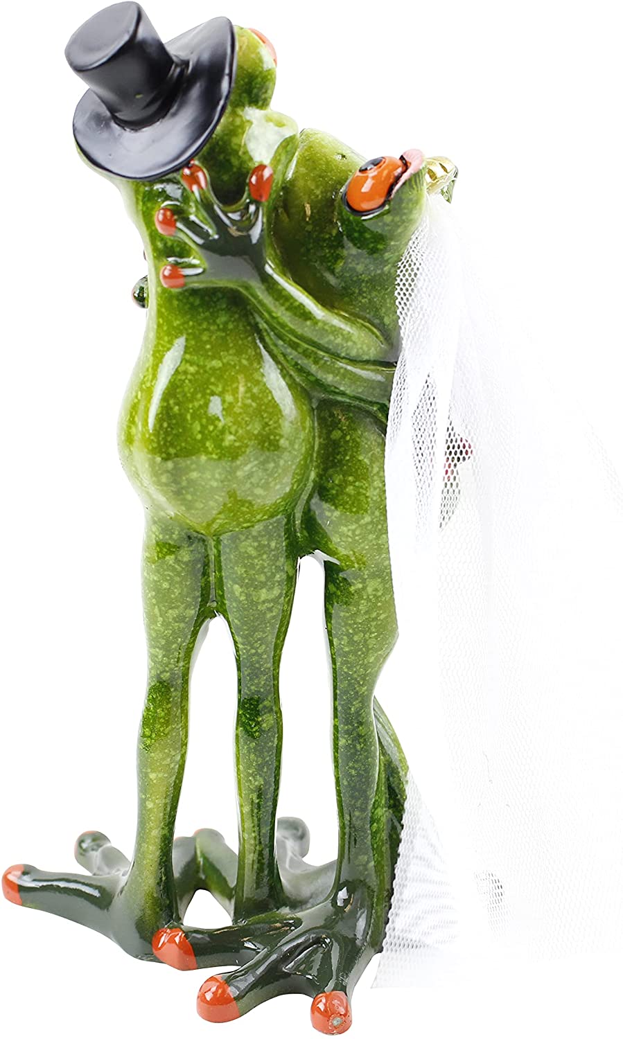 Novelty Funny Frog Family Figurines ~ Frog Family Wedding Frogs Bride and GroomTabletop Statue Home 