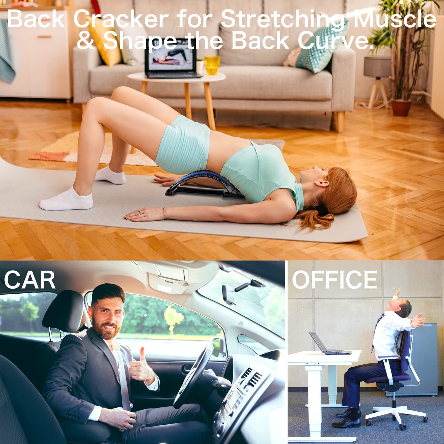 Back Cracker,Back Stretcher,Lower Back Pain Relief Products,Multi Level Back Cracking Device,Back Po