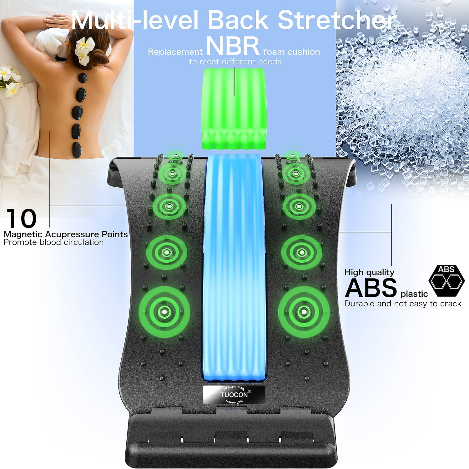 Back Cracker,Back Stretcher,Lower Back Pain Relief Products,Multi Level