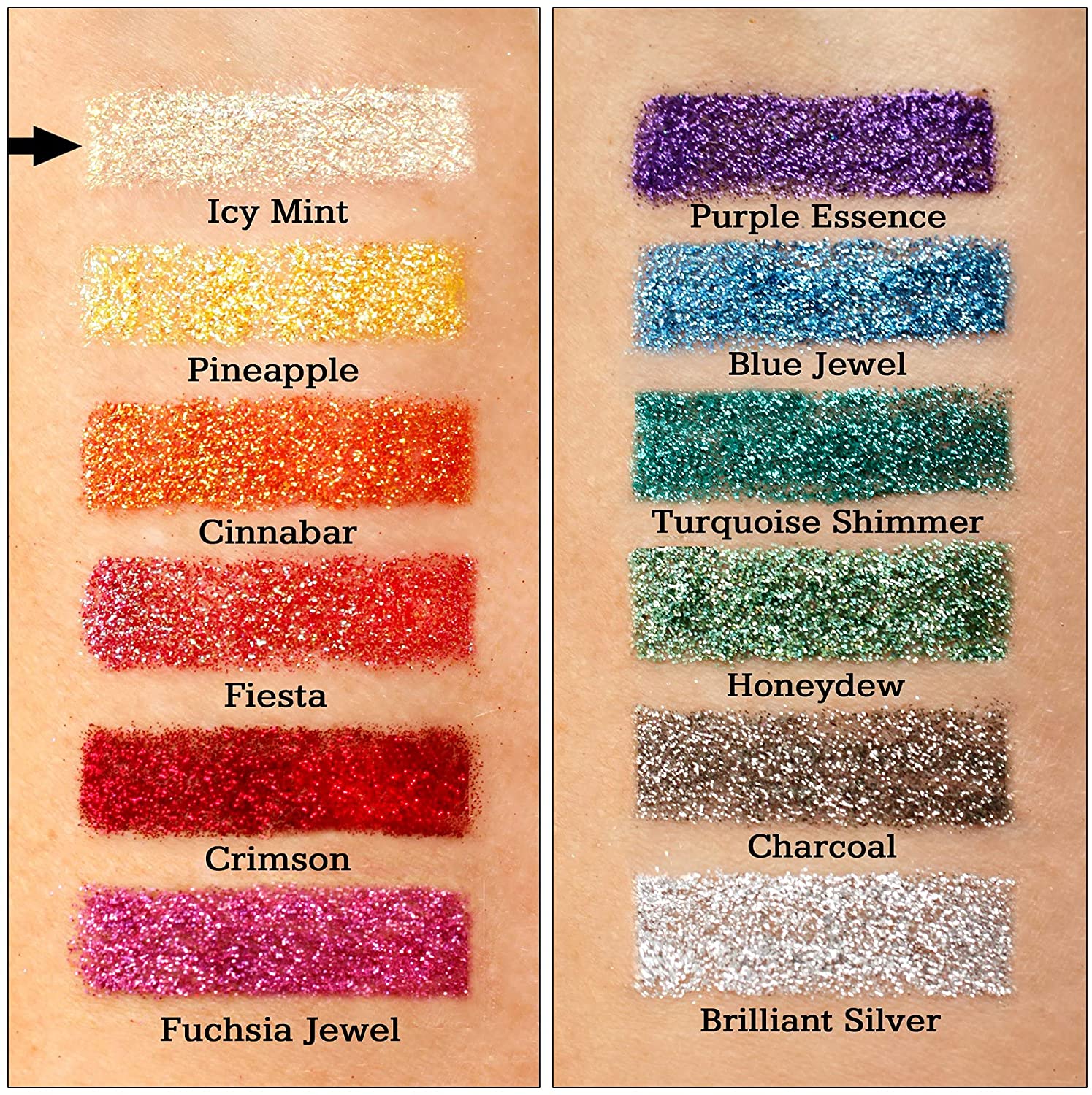 GLITTIES - ICY Mint - Cosmetic Grade Extra Fine (.006