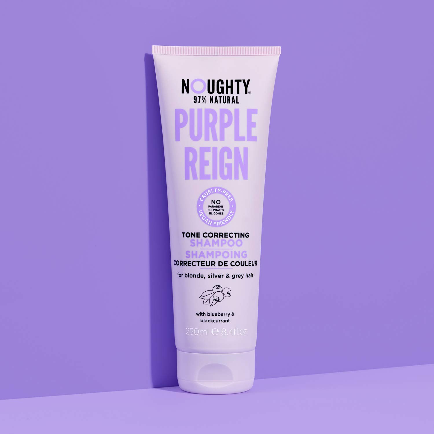 Noughty Blonde Correcting Shampoo for Blonde, Brassy, Highlighted, Silver and Grey Hair, Vegan-Frien