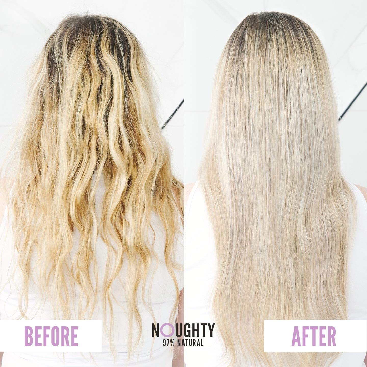 Noughty Blonde Correcting Shampoo for Blonde, Brassy, Highlighted, Silver and Grey Hair, Vegan-Frien