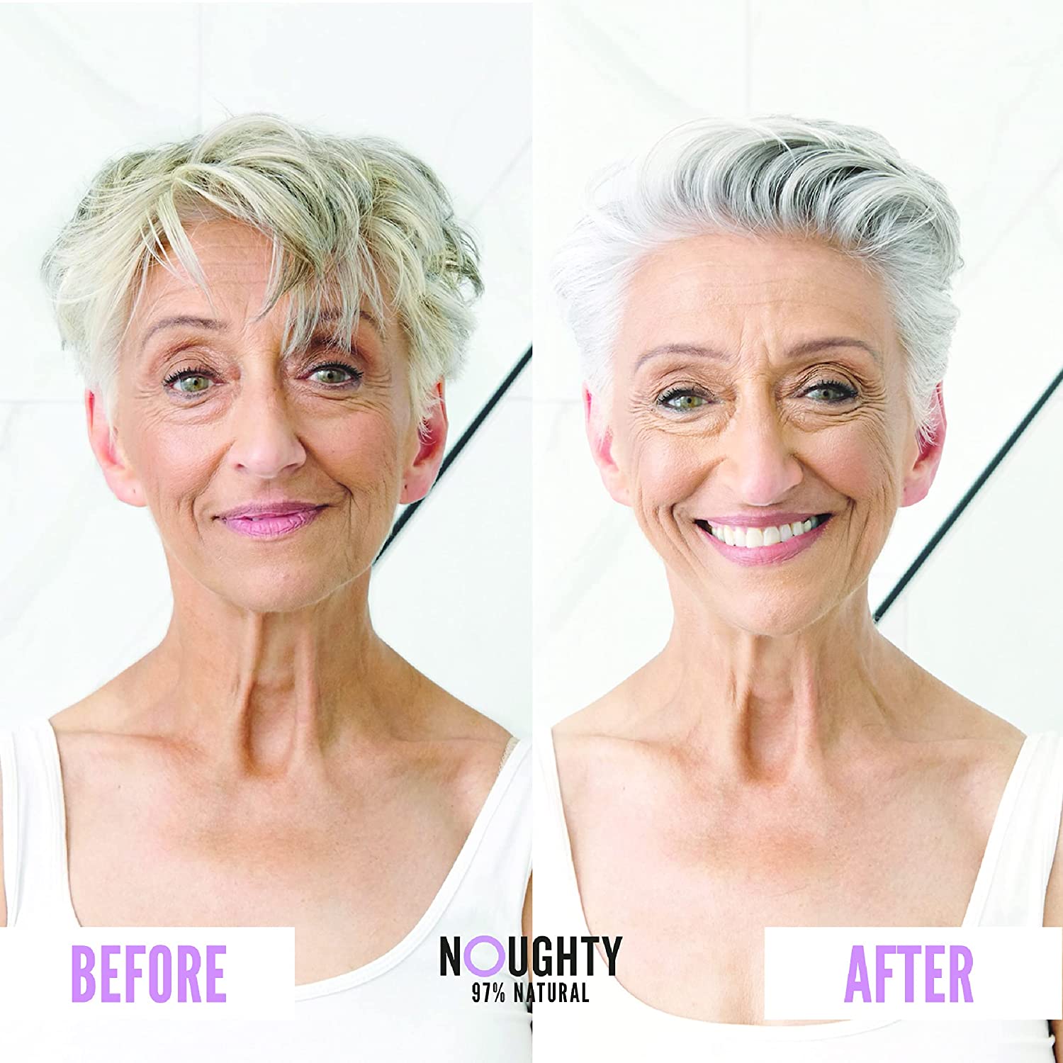 Noughty Blonde Correcting Shampoo for Blonde, Brassy, Highlighted, Silver and Grey Hair, Vegan-Frien