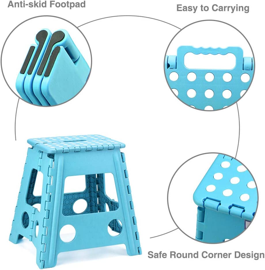 Acko Step Stool 16 Inches Super Strong Folding Step Stool for Adults,Kitchen Stepping Stools, Garden