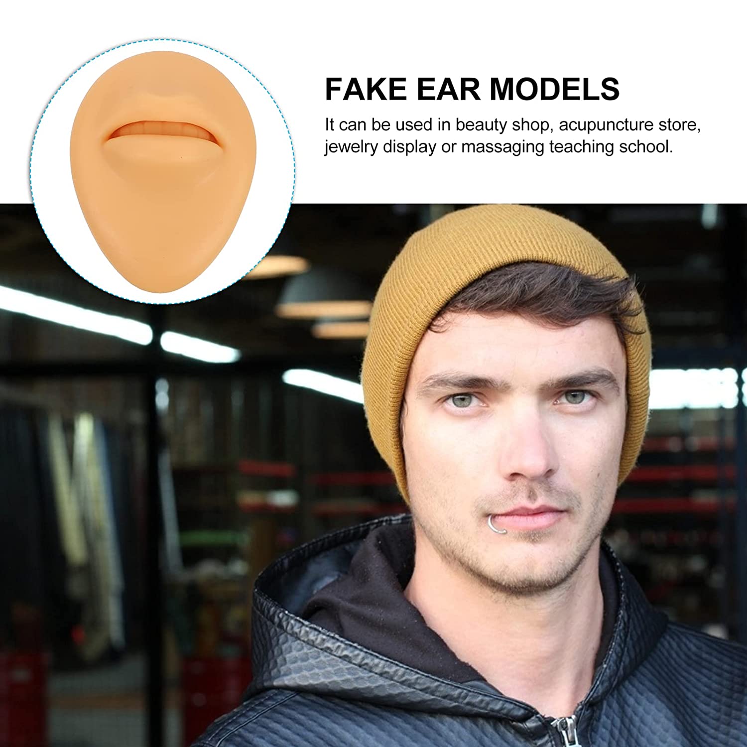 DOITOOL Soft Silicone Flexible Model Piercing Practice Model Body Part Acupuncture Model Human Silic