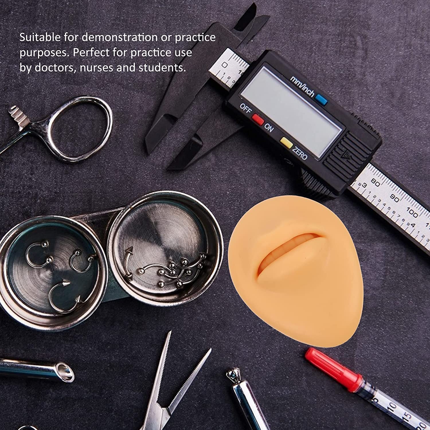 DOITOOL Soft Silicone Flexible Model Piercing Practice Model Body Part Acupuncture Model Human Silic