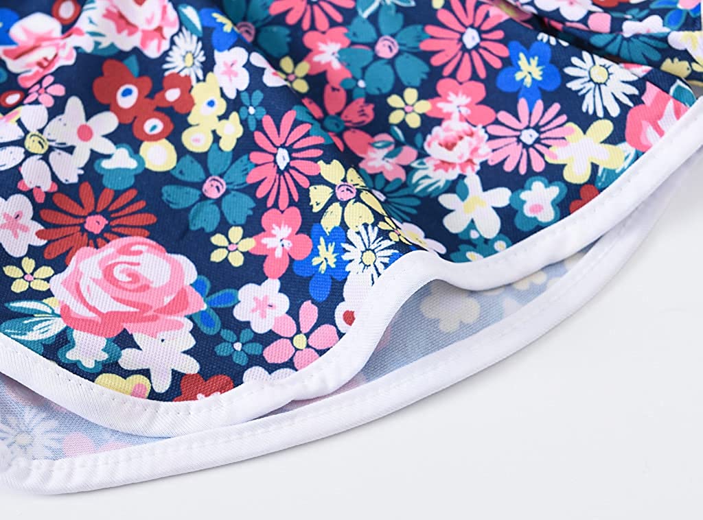 Allesgut Girls' Athletic Shorts Workout Shorts Assorted Pattern for 3-8 Years