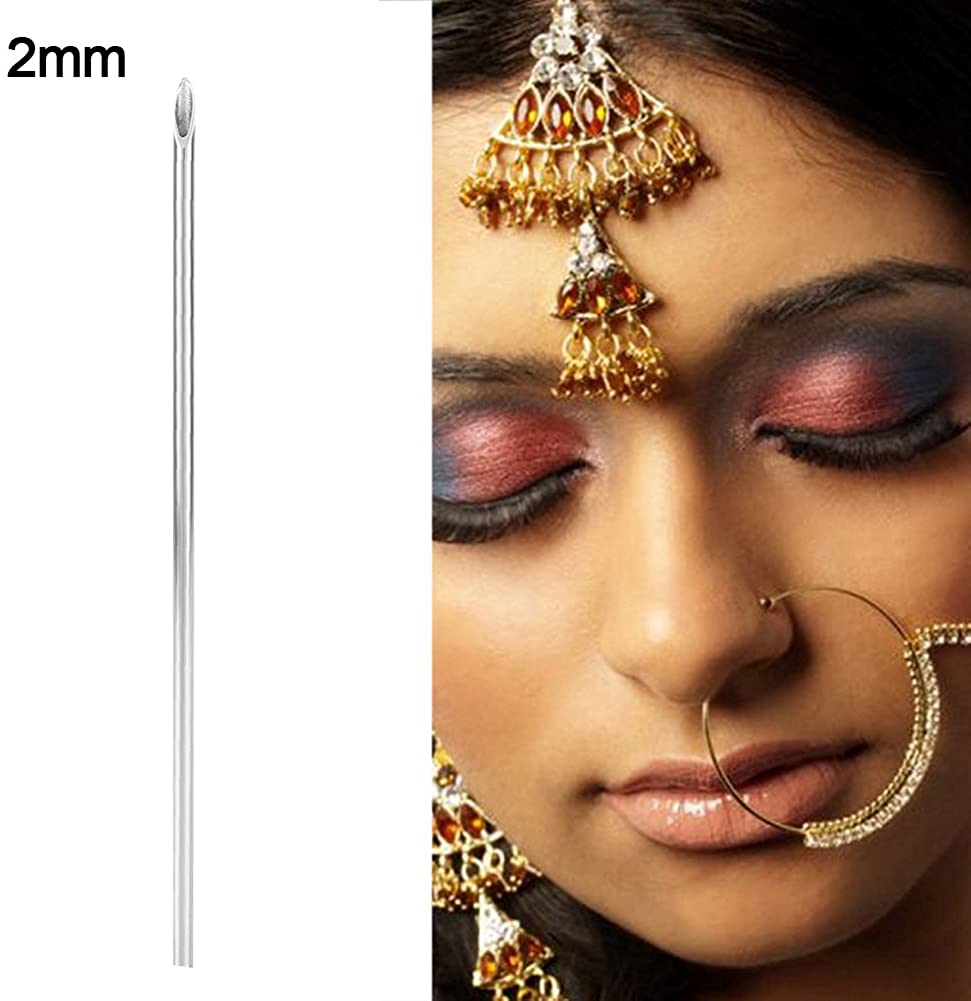 Stainless Steel Piercing Receiver with Receiving Tube Body, Holding Piercing Tool for Jewelry and Ea
