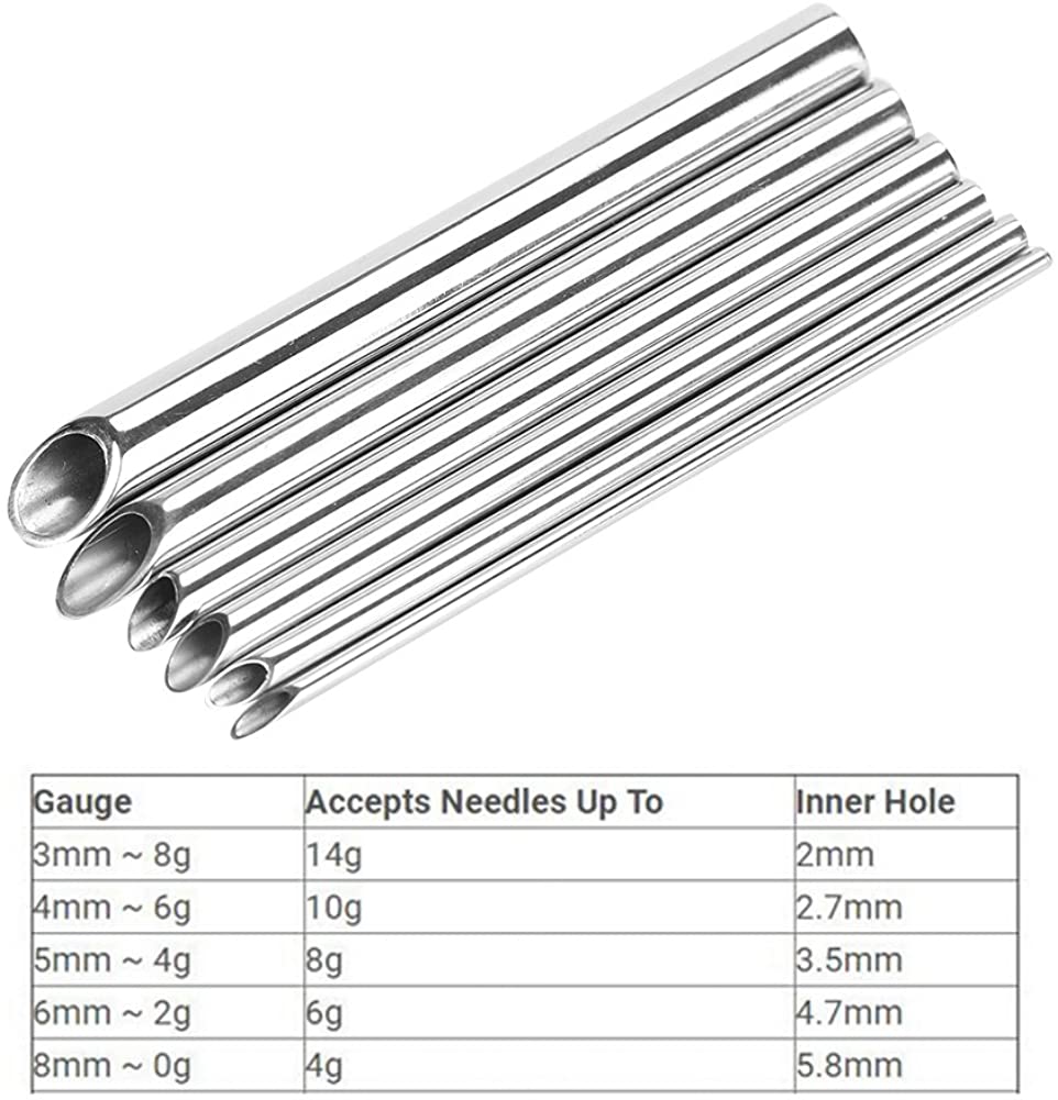 Stainless Steel Piercing Receiver with Receiving Tube Body, Holding Piercing Tool for Jewelry and Ea