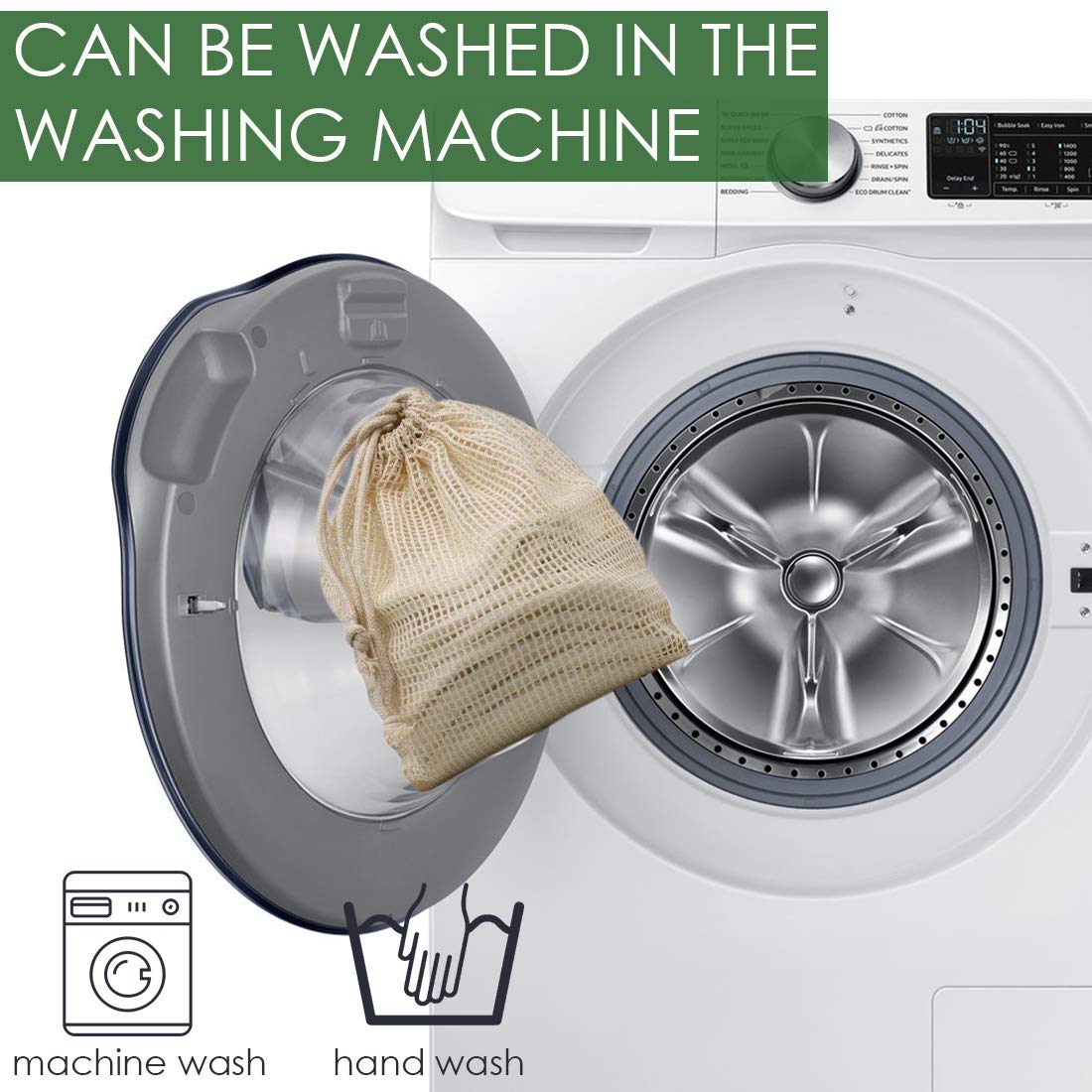 Reusable Makeup Remover Pads - 20 PCS Organic Bamboo Reusable Cotton Rounds with Laundry Bag, Washab