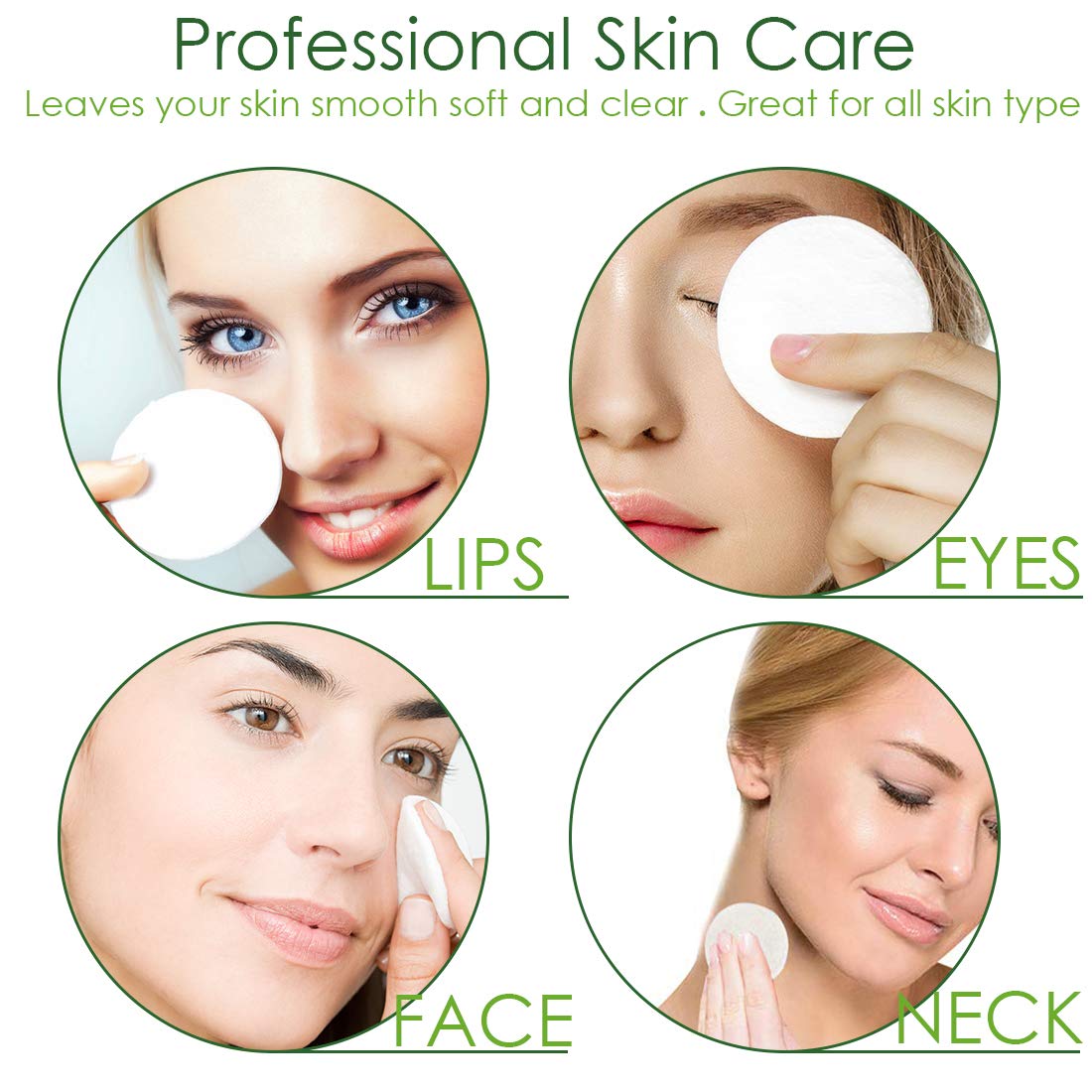 Reusable Makeup Remover Pads - 20 PCS Organic Bamboo Reusable Cotton Rounds with Laundry Bag, Washab