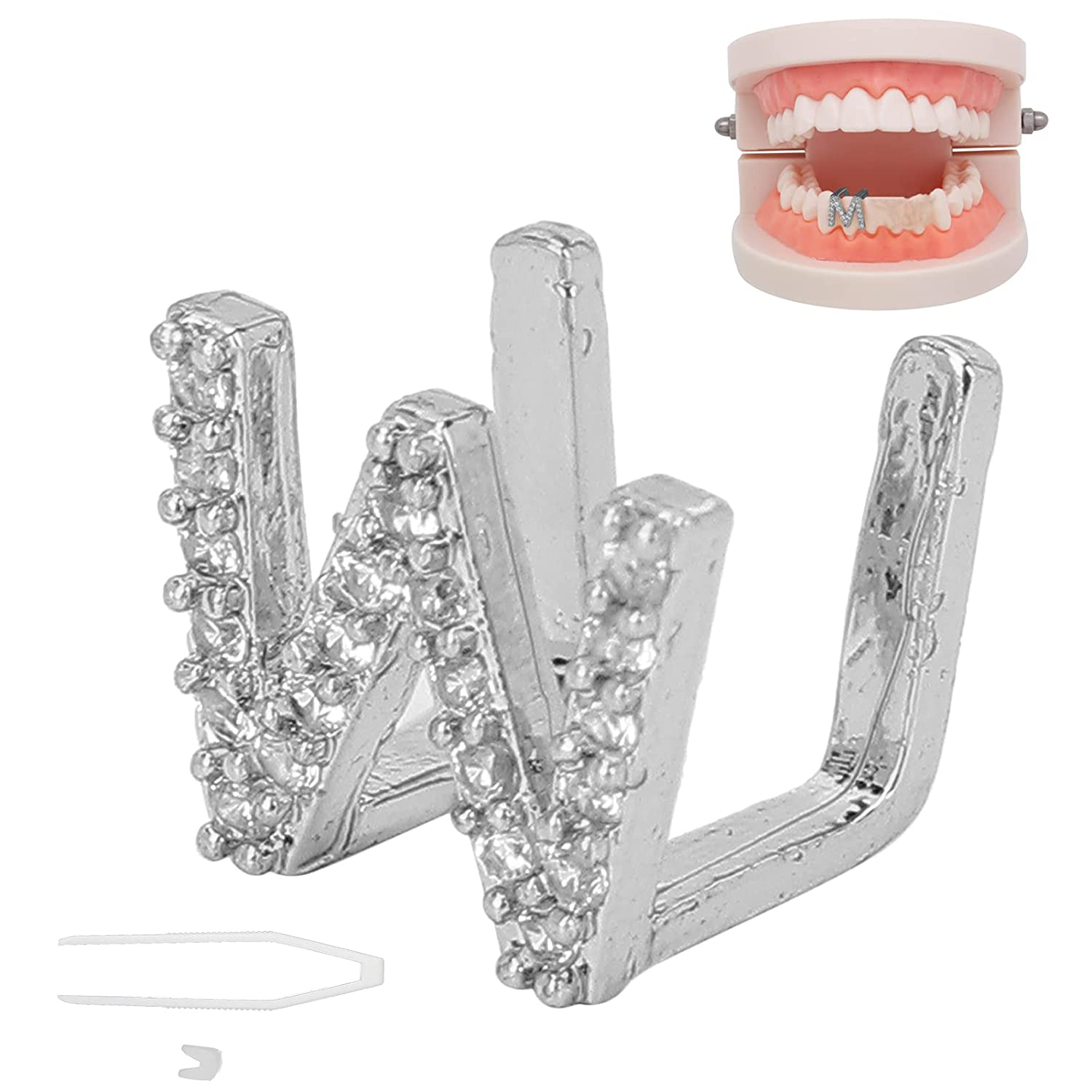 Single Hip Hop Teeth, Hip Hop Teeth, Initial Letters Teeth Halloween Dentures Ornaments Accessories