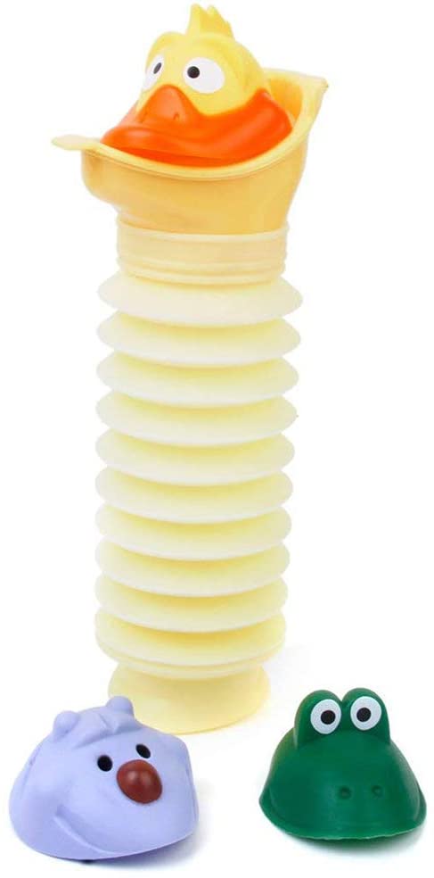 Kids Urinal Portable Unisex Toilet Travel Baby Potty Car Emergency Urinal with 3 Character Faces Dur