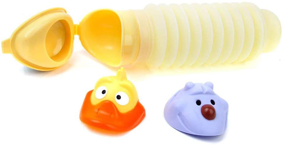 Kids Urinal Portable Unisex Toilet Travel Baby Potty Car Emergency Urinal with 3 Character Faces Dur