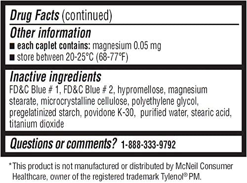ValuMeds PM Pain Reliever and Nighttime Sleep Aid (375-Caplets) Acetaminophen 500mg | Fast-Acting Re