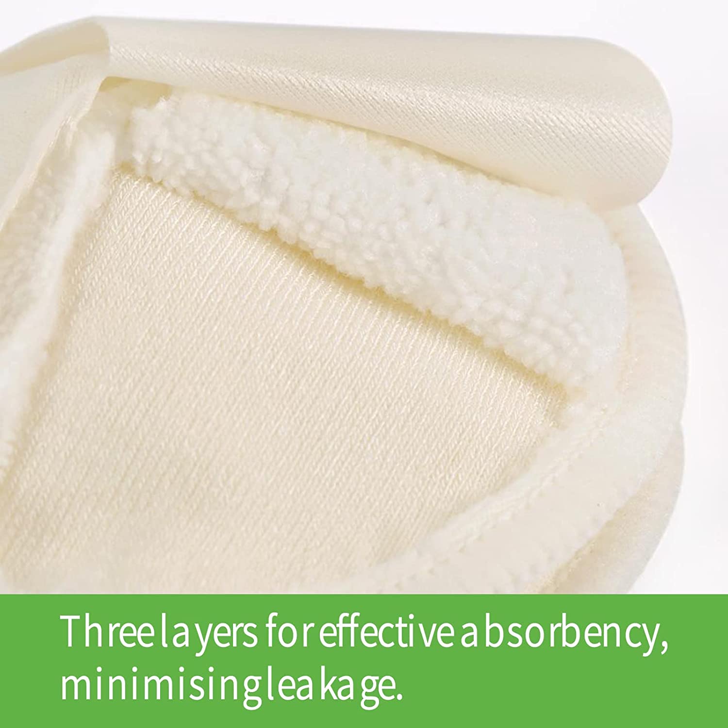 Haakaa All-Day Reusable Nursing Pad Set 8P -Washable Absorbent Bamboo Breast Pad - Perfect Leakproof