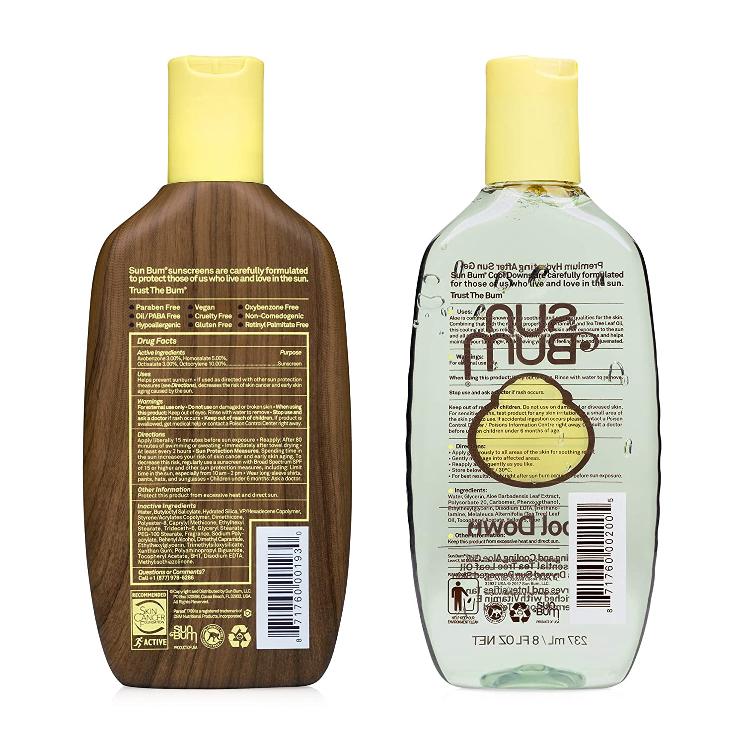 Sun Bum Sun Bum Original Spf 30 Sunscreen Lotion and Cool Down Gel Vegan and Reef Friendly (octinoxa