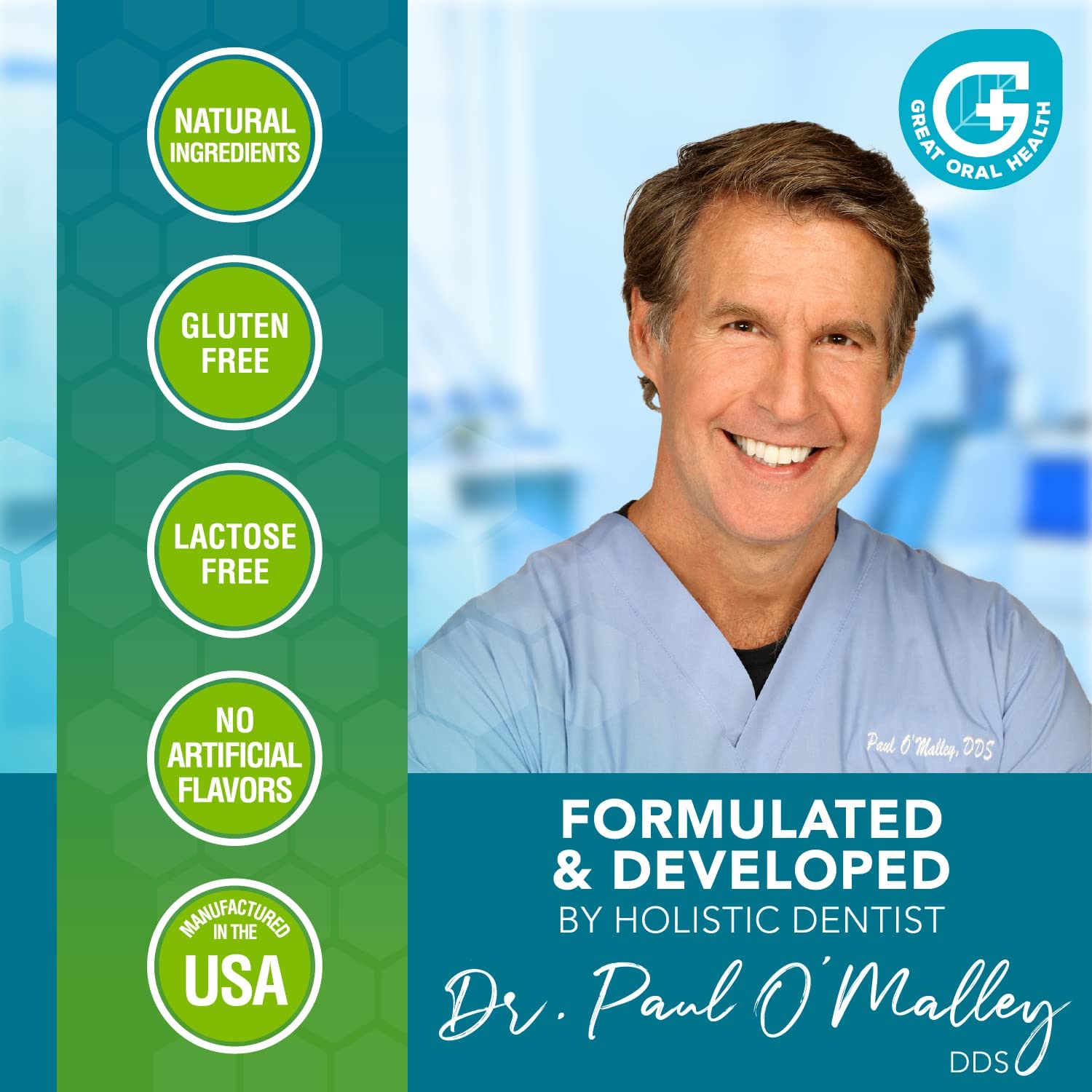 Great Oral Health Oral Probiotics - Attack Bad Breath, Gum Disease and Build Strong Oral Health- All