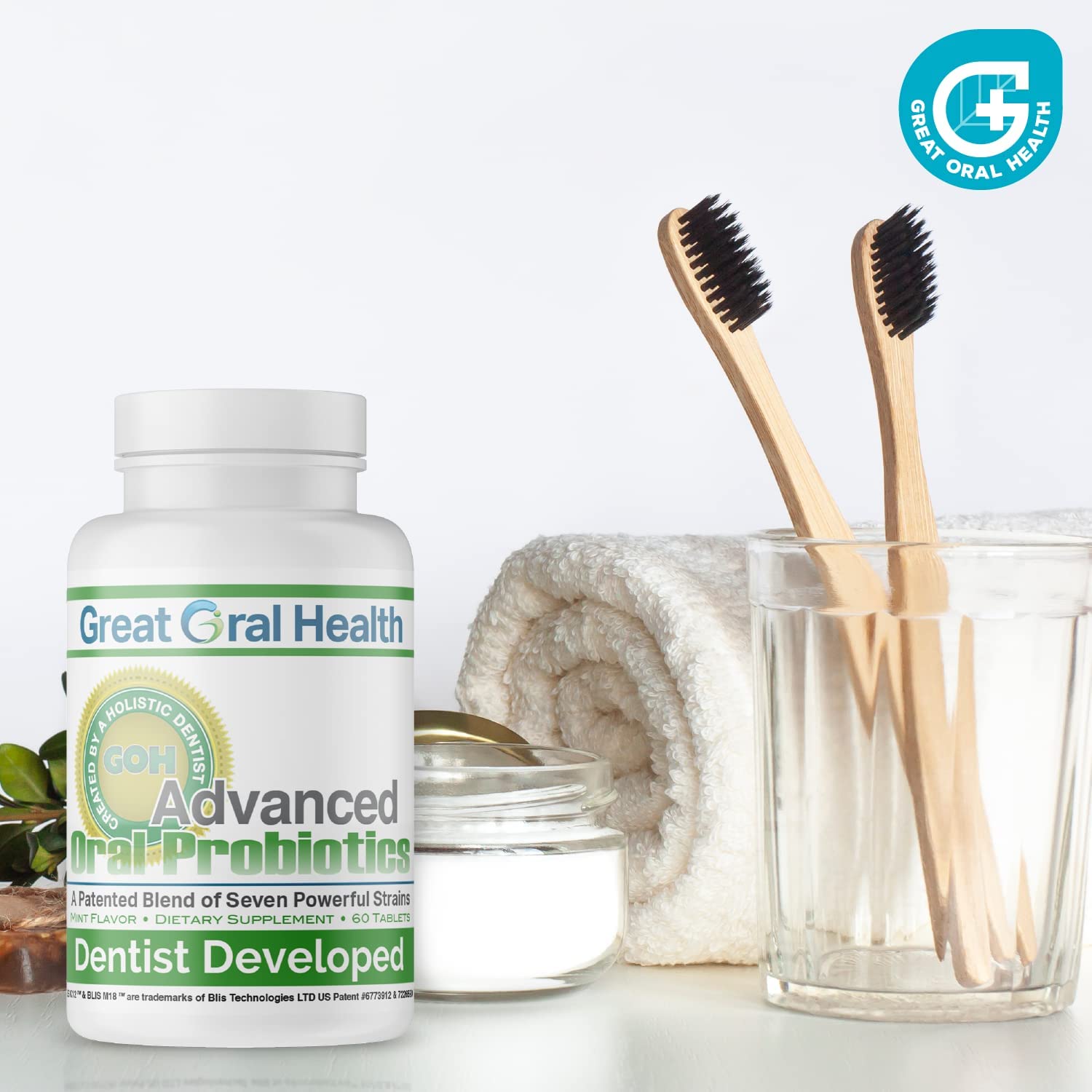 Great Oral Health Oral Probiotics - Attack Bad Breath, Gum Disease and Build Strong Oral Health- All